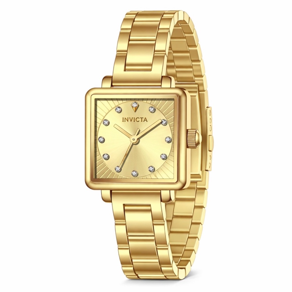 Invicta Women's Gold Square Dial Watch